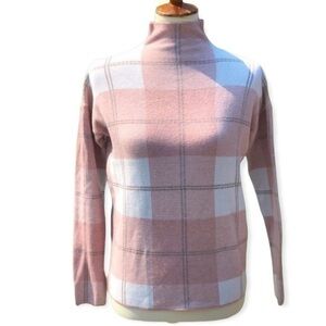 Rachel Zoe buffalo check funnel neck sweater